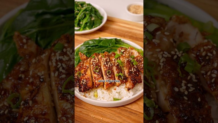 GARLIC SOY GLAZED CHICKEN- easy, delicious, high protein meal ready in 20 minutes!