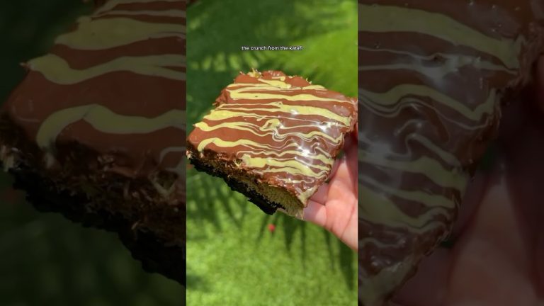 High Protein Dubai Chocolate Brownie! Only 435 Calories!🍫🍮🔥#food #shorts #highproteinrecipes