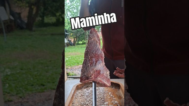 Maminha, sal grosso, espeto e brasa. #shorts