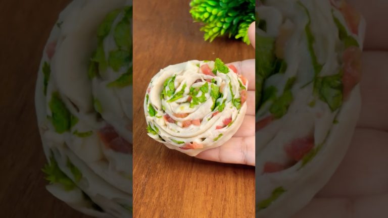 Tangy Tomato Garlic Laccha Paratha #shorts #recipe #food