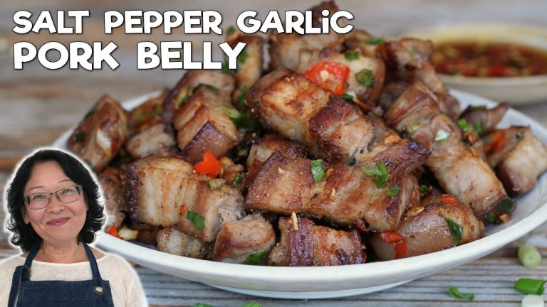 How to Make Salt Pepper & Garlic Pork Belly🧄🔥🌶️Easy Recipe for a Tender, Juicy and Super Tasty Meat