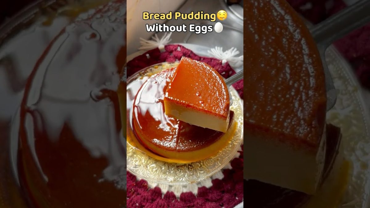 Eggless Bread Pudding Recipe | Soft & Sweet Dessert | Easy Homemade Pudding | Viral Bread Pudding