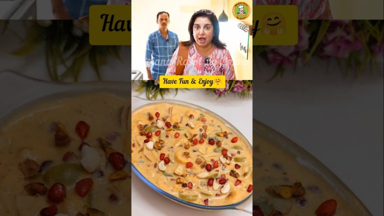 Vrat Special Guiltfree Healthy Fruit Custard Dessert❤#shorts #farahkhan #trending #food #ytshorts