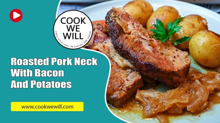 Pork Neck Baked With Onions, Carrots And Potatoes | How To Cook Pork Neck.