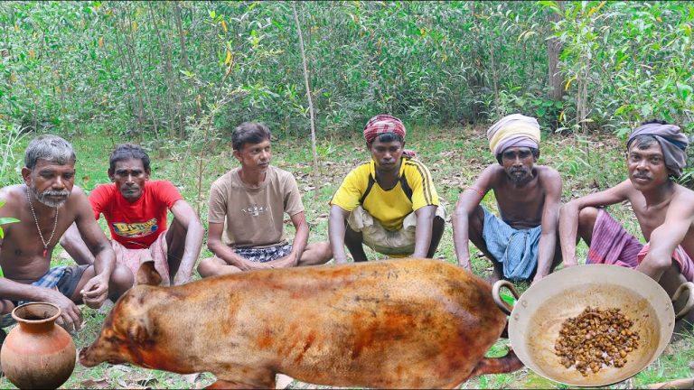 Tribe People Cooking Pig | Pork Curry Recipe | Village Style Pork Curry Recipe…………