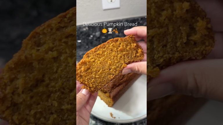 delicious & moist pumpkin bread 🍂🧁👩🏻‍🍳 #breadrecipes #pumpkinbread  #recipe #asmr #bakewithro