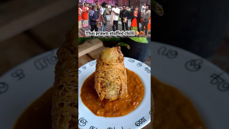 😱Cook with comali 6 recipe🔥Thai style prawn stuffed chilli🍤Thai red coconut milk curry🥥 #vijaytv