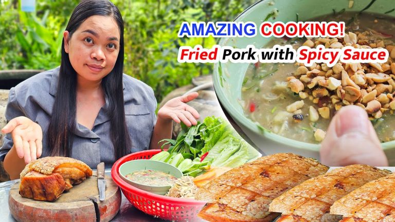 Amazing Cooking! Fried Pork with Spicy Sauce – Authentic Khmer Prahok Recipe