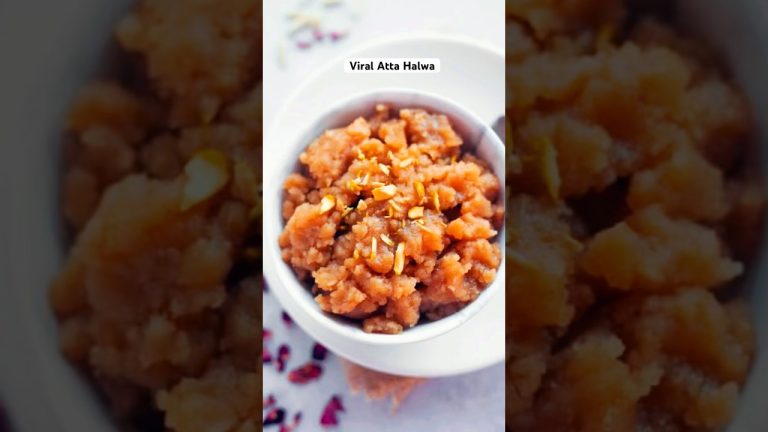 Atta Halwa | Wheat Flour Halwa | Kada Prasad Style Indian Sweet 🍯 | ASMR Cooking #shortsfeed #fyp