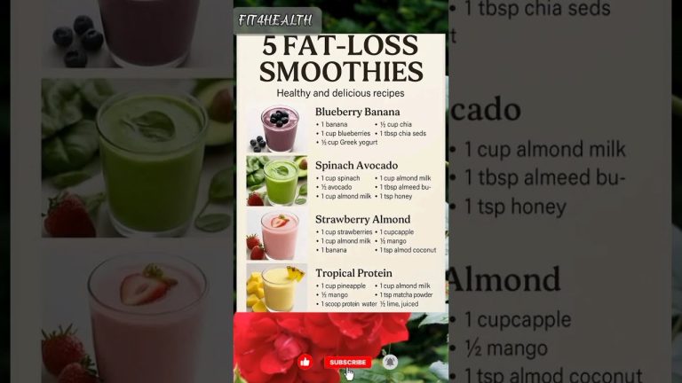 This is #1 of my 5 Fat Loss Smoothies | The Best Green Smoothie Recipe for a Flat Tummy #Shorts