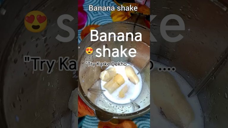 how to make banana milkshake🍌❤️#milkshake #banana shake #healthy drink #shorts #riotofdishes