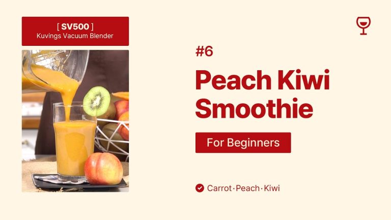 #6 Peach Kiwi Smoothie for Beginners 🍑🥝 | Kuvings Vacuum Blender SV-500
