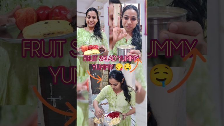 WHY eat JUST FRUITS when you can have Tasty FRUIT SALAD 🥗 😍🤤 #minivlog #ytshorts #fruitsalad #viral
