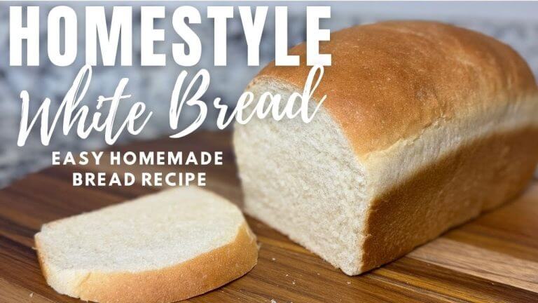 Easy Homemade Bread Recipe – Homestyle White Bread Made in KitchenAid Mixer – Beginner Bread