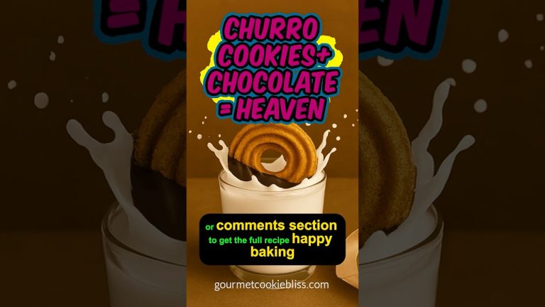 CHOCOLATE DIPPED Churro Cookies Recipe🍪 #Shorts
