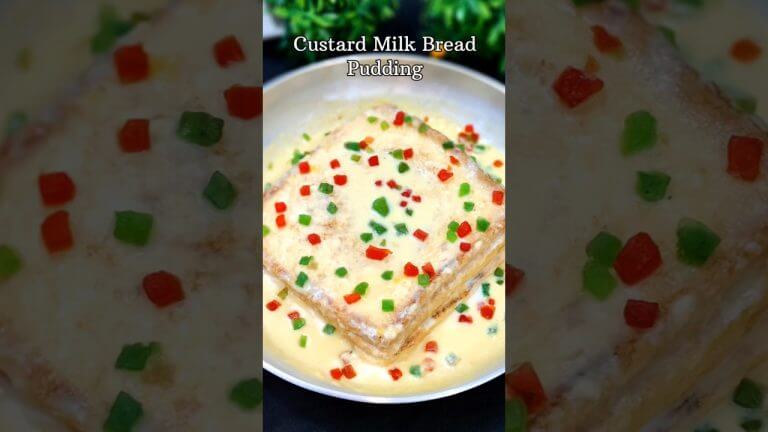 Custard Milk Bread Pudding Recipe | Caramel bread Pudding #milkbread #bread #custard #recipe