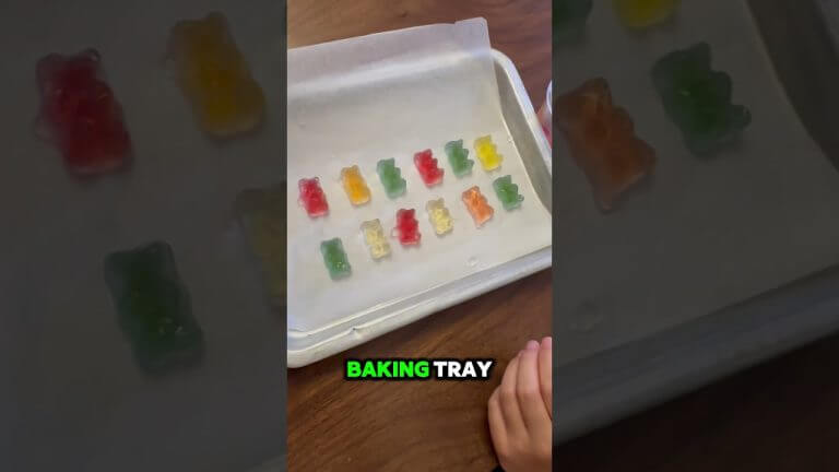 How to make FROZEN GUMMY BEARS 🐻 | Easy Viral Recipe! #shorts #snacks