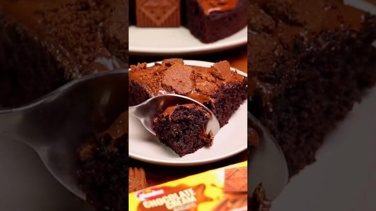 Munchee Biscuit Chocolate Mud Cake | Sri Lankan ASMR Dessert 🇱🇰 #shorts