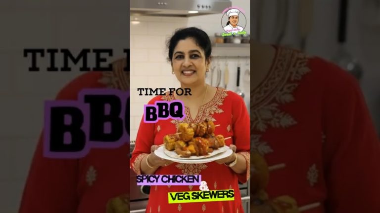 Tasty BBQ Chicken & Veg Skewers 🍗🌽 | Easy Spicy Recipe #shorts #easyrecipe #gafoor