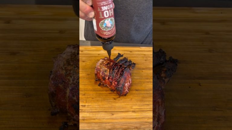 Reverse Seared Iberico Maple Pecan Hot Honey Rib Rack.