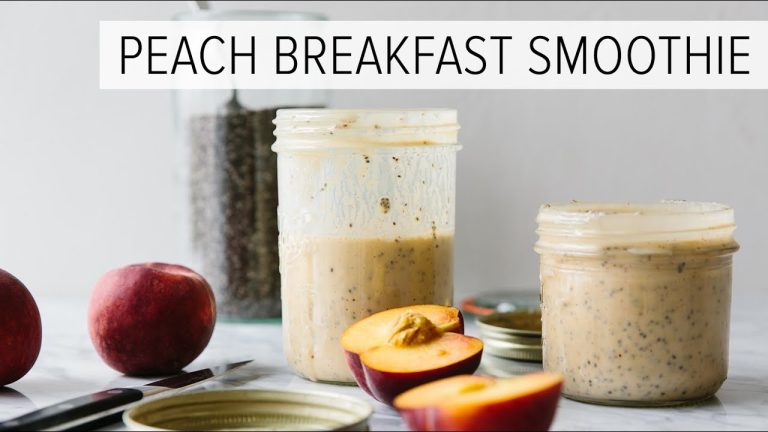 PEACH BREAKFAST SMOOTHIE | with chia = best breakfast smoothie