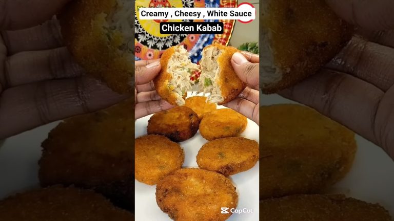 Creamy Cheesy Chicken White Sauce Kebab | Chicken Breast Recipe #shorts #trending #viral