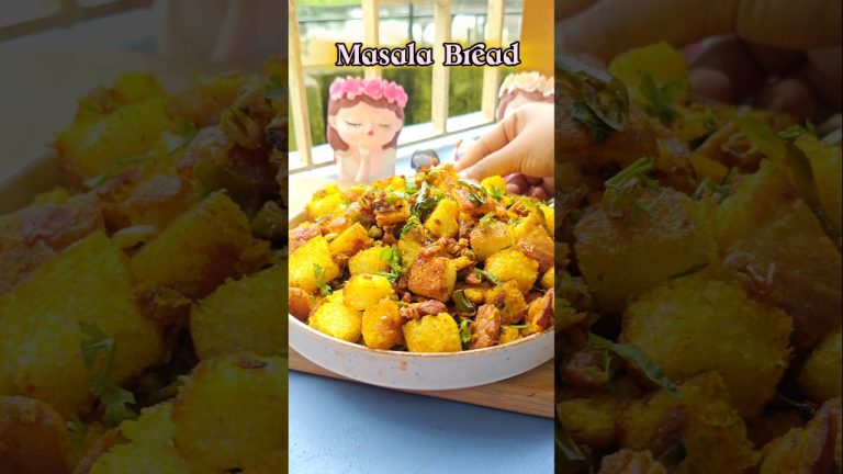 Masala Bread | 5-Min Quick Snack Recipe 😍 #shorts #bread #viralvideo #shortsfeed