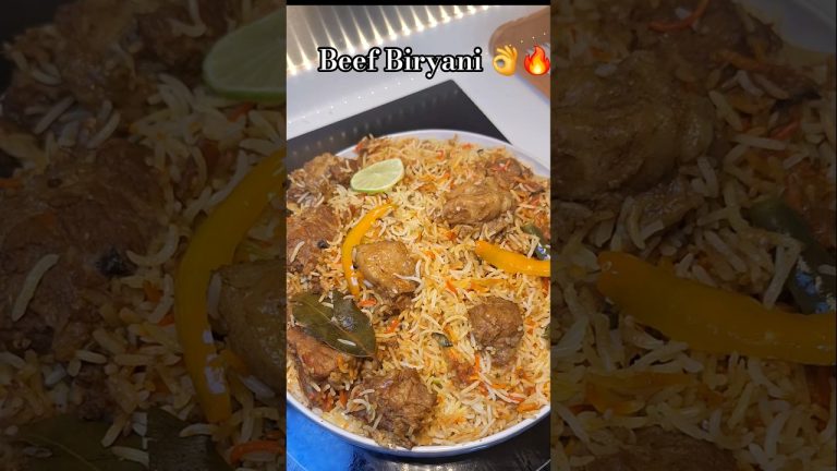 Beef Biryani Recipe #shorts #biryani #beefbiryani #pakistanifood #cooking #shortsvideo