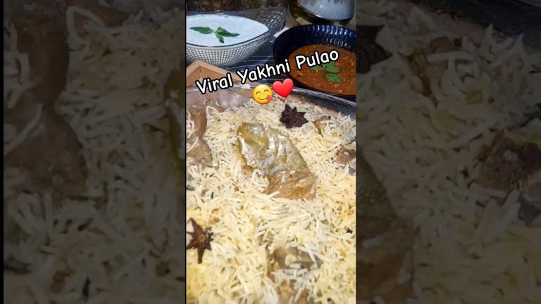 Trending Yakhni Pulao Recipe 😋 #yummy #recipe #yakhnipulao #cooking #viralshorts