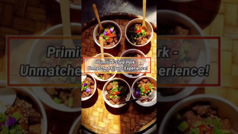 🥩🔥 Primitive Style Pork Cooking – Raw & Real! 🔥🍖 | Pork Recipe #cooking #food #recipe #shorts