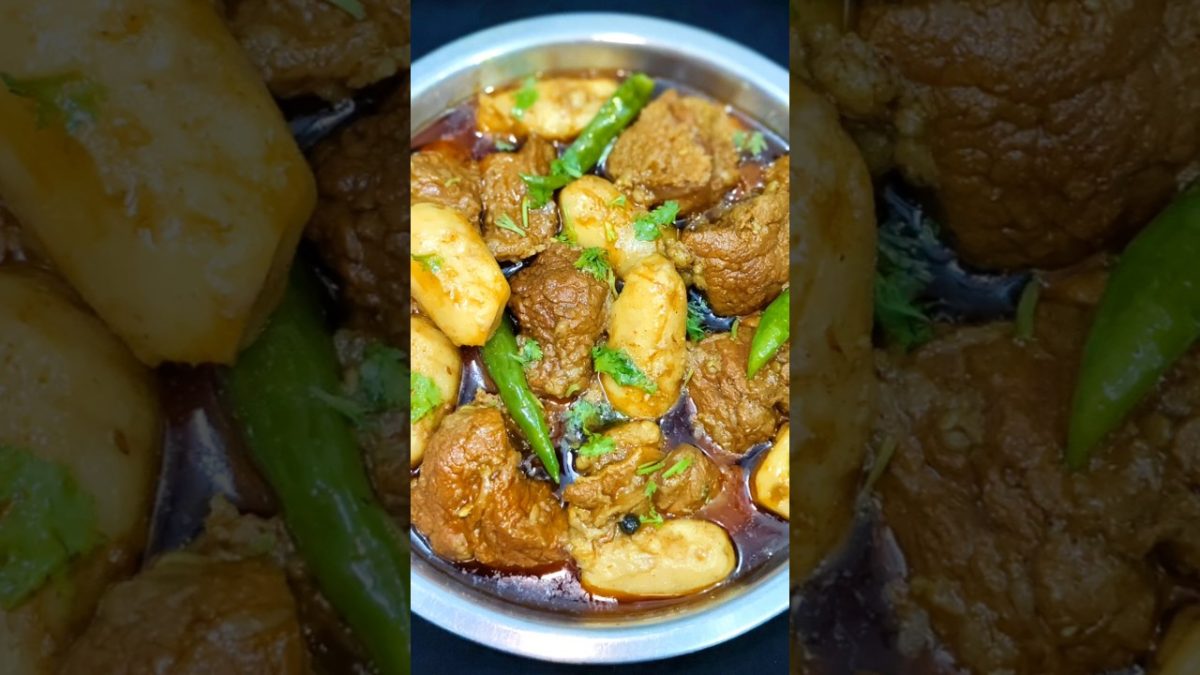 Degi Arvi Gosht | Shorbe Wala Arvi Gosht | Degi Gosht Ka Salan |Aloo Gosht Recipe #aloogosht #shorts