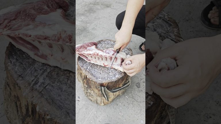 Satisfying Meat Cutting ✨ | Perfect Knife Skills #bbq #shorts