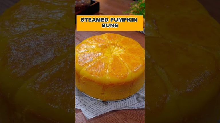 Tasty Recipes😋How to Make Delicious Steamed Pumpkin Bread #shorts #PumpkinBread #SteamedBread