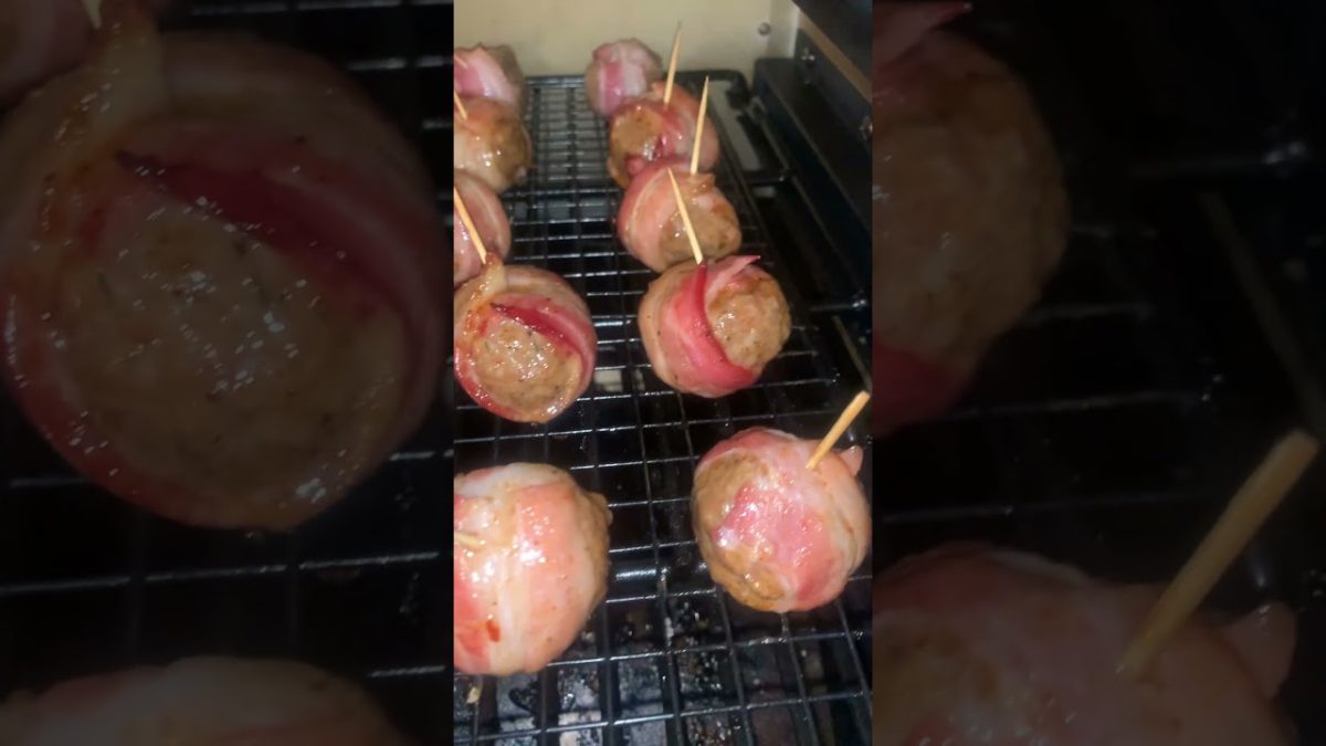 Pit boss smoke meatballs #pitboss #bbq #food