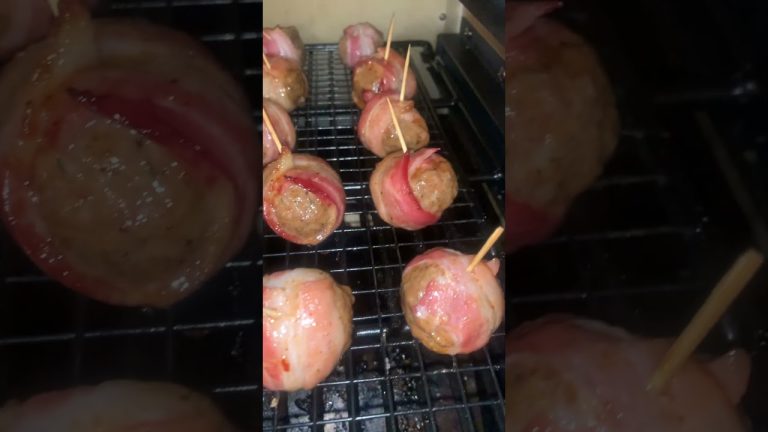 Pit boss smoke meatballs #pitboss #bbq #food