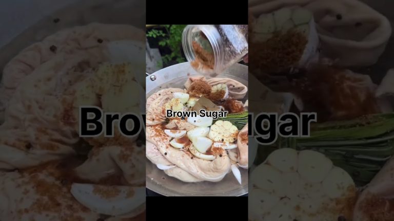 Famous BBQ pork intestine | Barbecue Tumbong #food #shorts #foryou