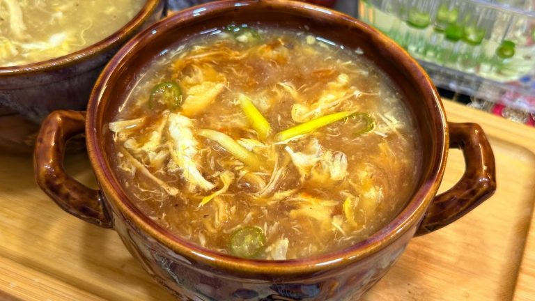 Chicken soup for cold& flue |hot and sour soup|how to make chicken soup recipe