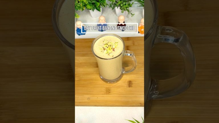 Sugar free Dry fruit Banana Smoothie | Healthy Dry fruit Banana Milk Shake #fruitsmoothies #recipe