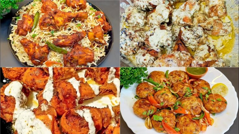 Top 4 Trending Chicken Recipes | Chicken Biryani | Tasla Chicken | Chicken Barra | Chicken Kabab