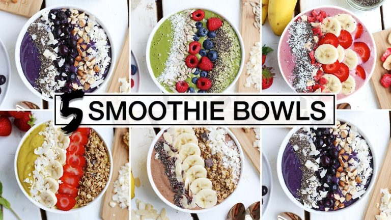 5 Must-Try SMOOTHIE BOWLS | HEALTHY + DELICIOUS
