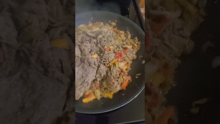 #cook with me,shredded steak,peppers,onions,& rice QUICK & Easy dummy proof