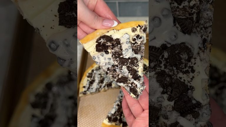 viral oreo pizza recipe 🍫🍕 #oreo #dessert #recipe #easyrecipe #cookies #viralrecipe #baking