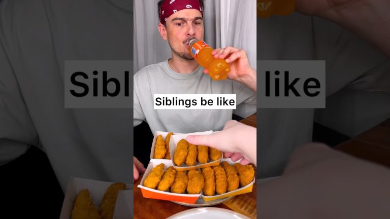 How to share FRIED CHICKEN NUGGETS with your sibling properly?😅❤️🍗| CHEFKOUDY