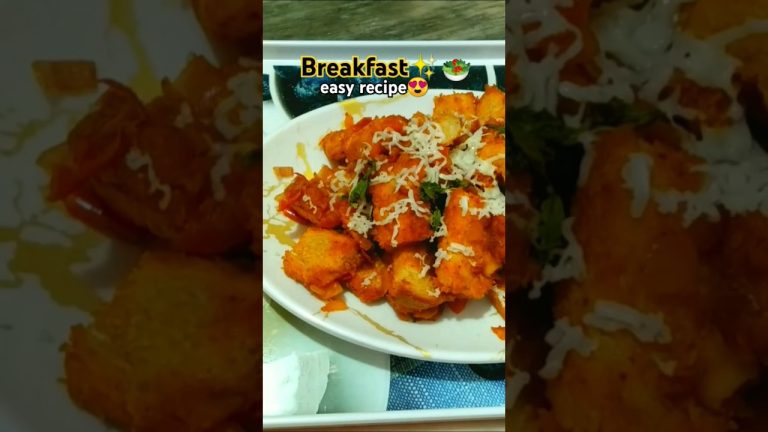 Breakfast Recipe | Bread Poha Recipe | Bread Recipes #recipevideo #food #recipe #bread #breadupma