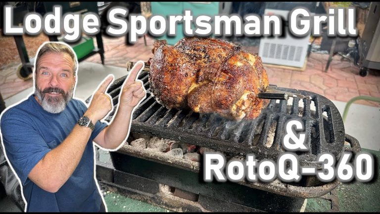 🔵 Can You Rotisserie Chicken Over Coals on the Lodge Sportsman Grill LSG? | Teach a Man to Fish