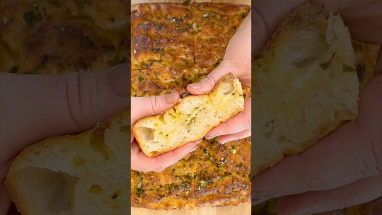 CHEESY GARLIC BREAD FOCACCIA 🍞🧄🧀