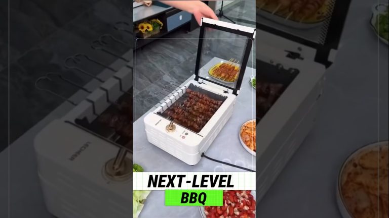 This Electric BBQ Grill Cooks Itself! 🍢 Automatic Rotating Kebab Machine #Shorts