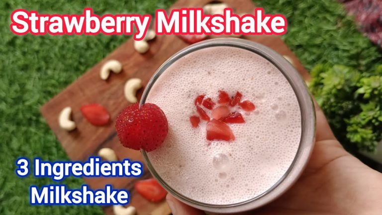 Strawberry Milkshake Recipe | Strawberry Smoothie | Milkshake Recipe | How To Make Milkshake