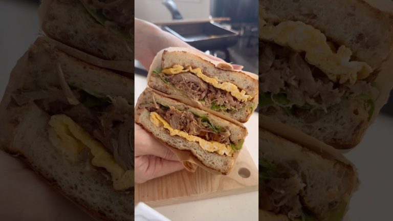 Let’s Make a Pulled Pork Sandwich! 🥪#lunchbox #sandwichrecipe #homemade #easyrecipe #shorts #asmr