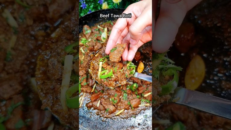 Beef Tawa Boti Recipe #shorts #trendingshorts #bakraeid